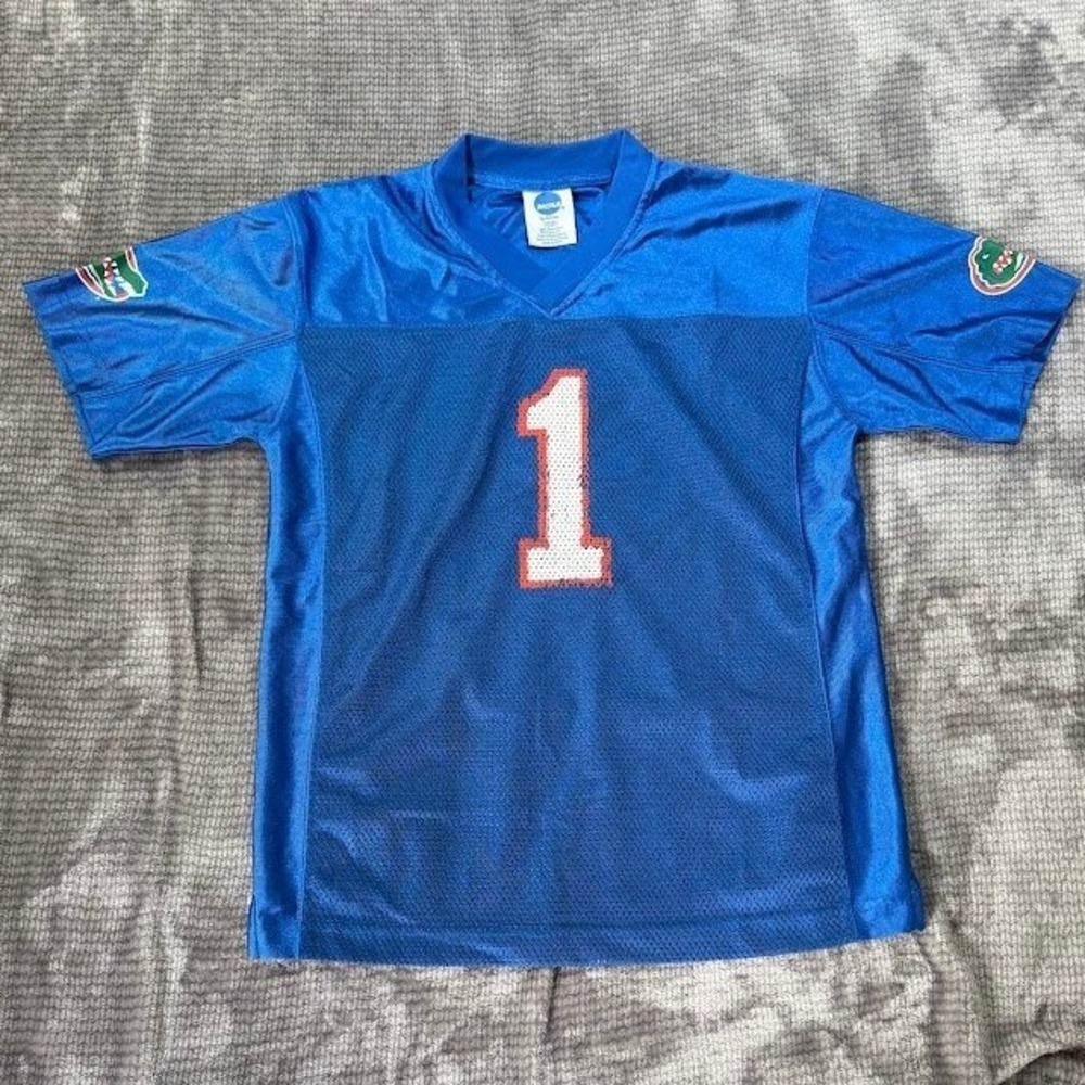 NCAA Florida Gators Youth Football #1 Jersey Blue‎ 12/14 L Short Sleeve